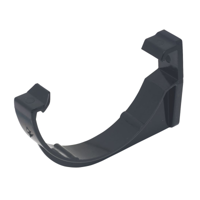 FloPlast Black Half Round Fascia Gutter Bracket - 112mm Left