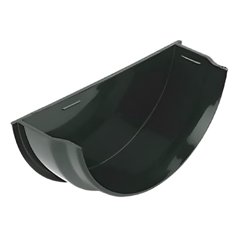 FloPlast Black Half Round Gutter Internal Stop End - 112mm