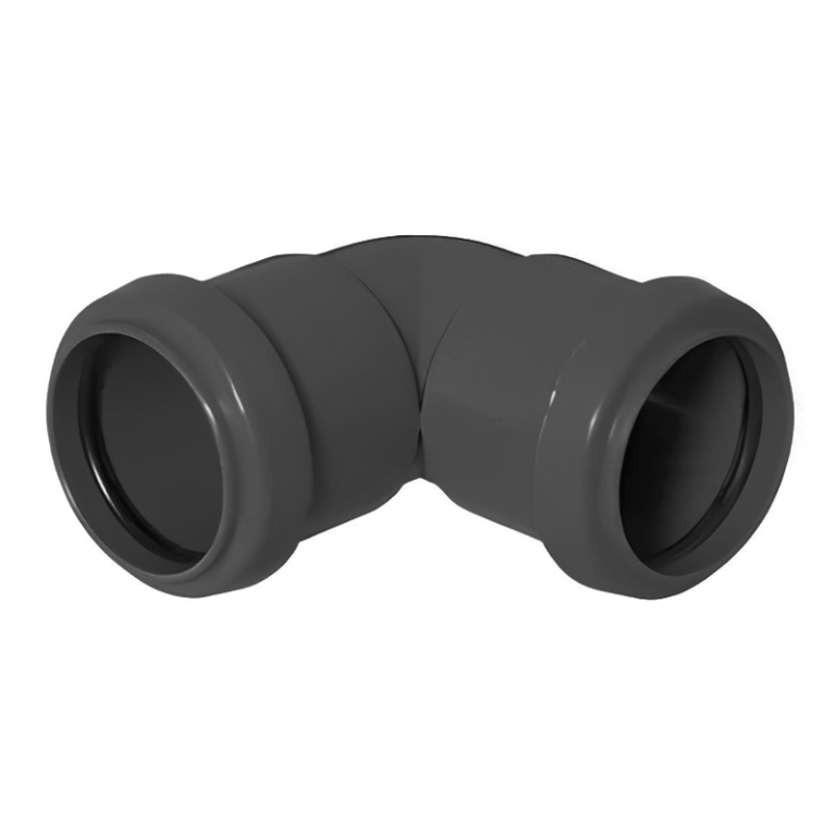 FloPlast Black Pushfit Waste Pipe Knuckle - 40mm