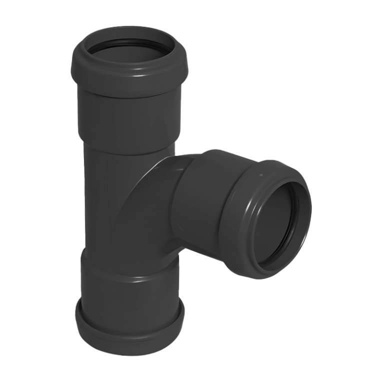 FloPlast Black Pushfit Waste Pipe Tee - 32mm