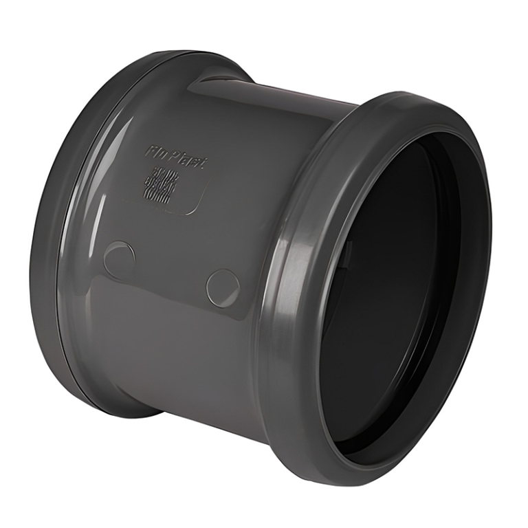 FloPlast Black Ring Seal Soil Double Socket - 110mm