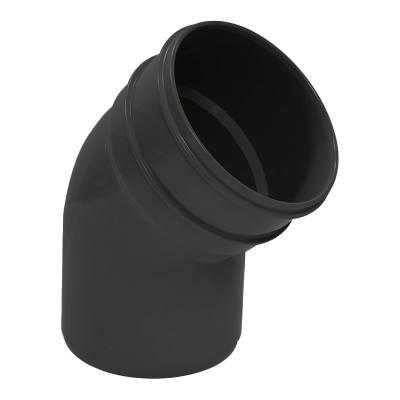 FloPlast Black Ring Seal Soil Offset Bottom Bend - 110mm