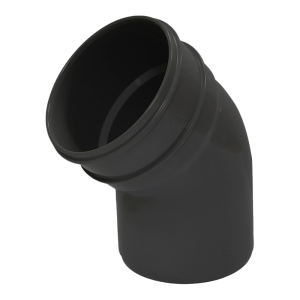 FloPlast Black Ring Seal Soil Offset Bottom Bend - 110mm Left