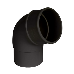 FloPlast Black Round Gutter Pipe 112° Offset Bend - 68mm
