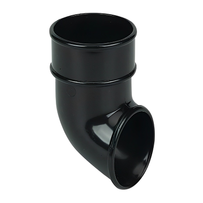 FloPlast Black Round Gutter Pipe Shoe - 68mm