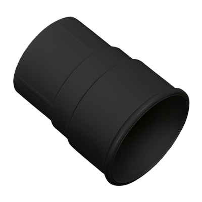 FloPlast Black Round Gutter Pipe Socket - 68mm