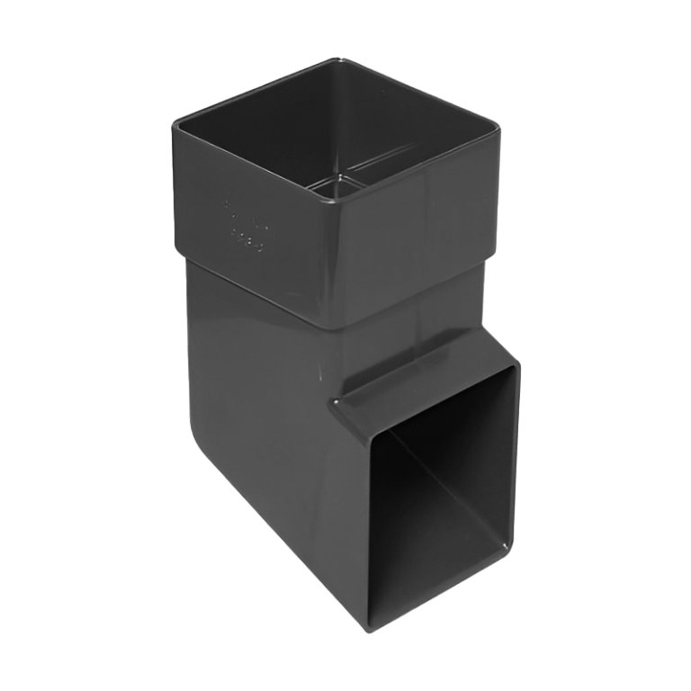 FloPlast Black Square Downpipe Shoe - 65mm