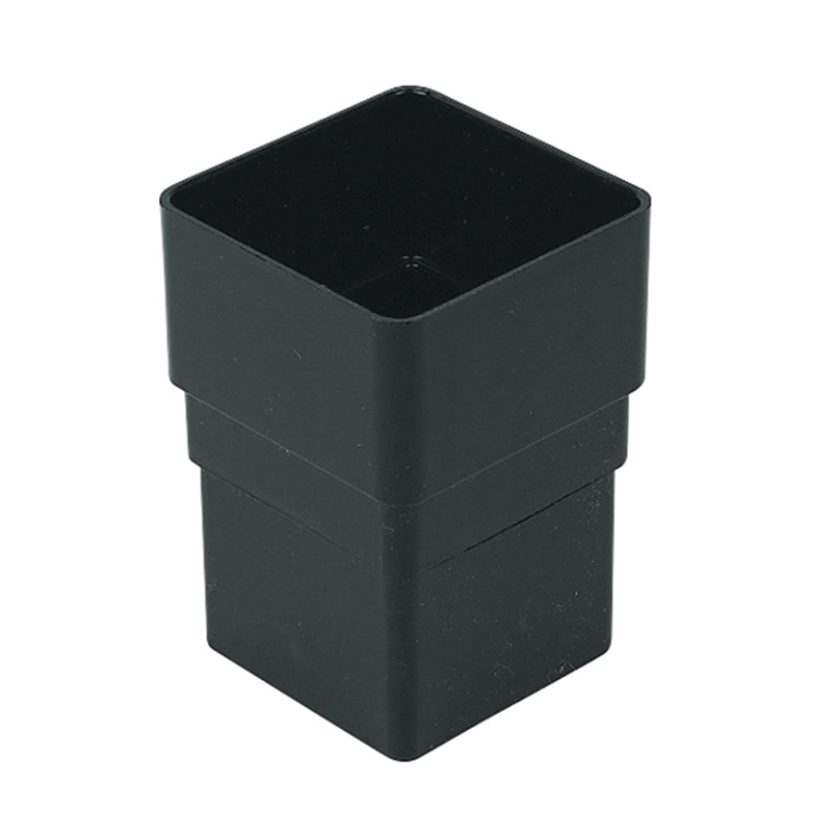 FloPlast Black Square Downpipe Socket - 65mm