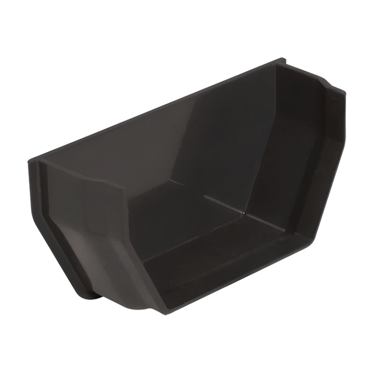 FloPlast Black Square Gutter Internal Stop End - 114mm