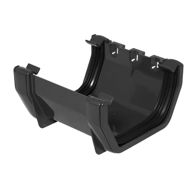 FloPlast Black Square Union Gutter Bracket - 114mm Left