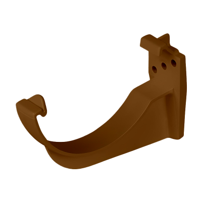 FloPlast Brown Half Round Fascia Gutter Bracket - 112mm Left