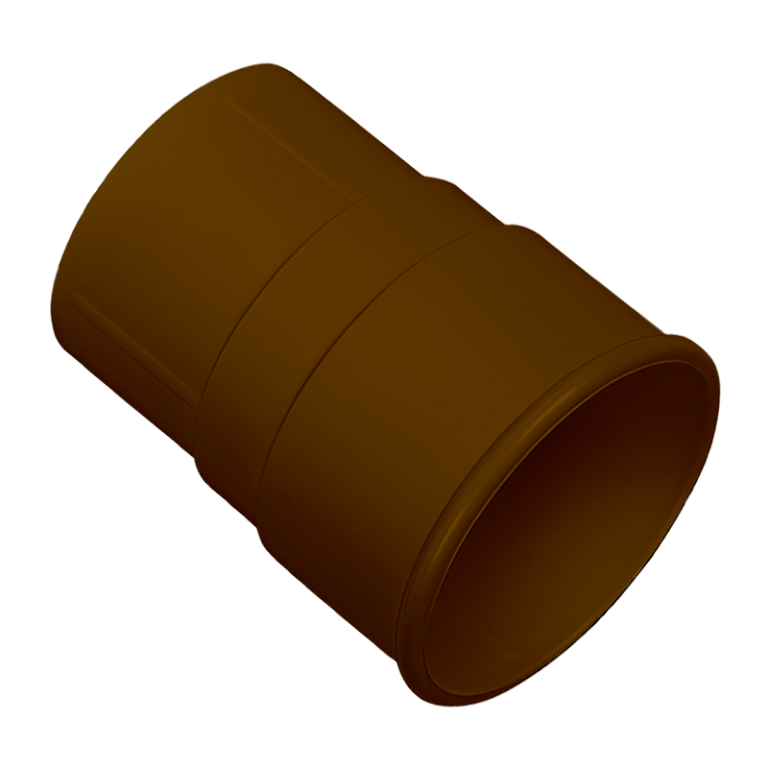 FloPlast Brown Round Gutter Pipe Socket - 68mm