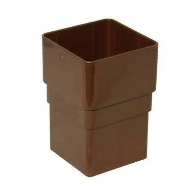 FloPlast Brown Square Downpipe Socket - 65mm