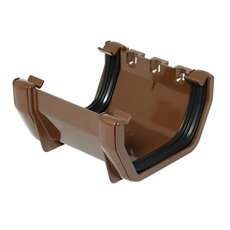 FloPlast Brown Square Union Gutter Bracket - 114mm Left