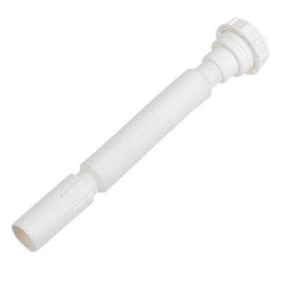 FloPlast FT32 White Flexible Waste Pipe - 32mm x 500mm