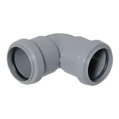 FloPlast Grey Pushfit Waste Pipe Knuckle - 40mm Left