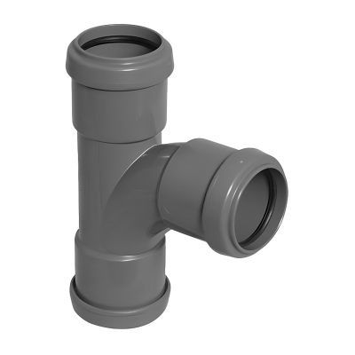 FloPlast Grey Pushfit Waste Pipe Tee - 50mm