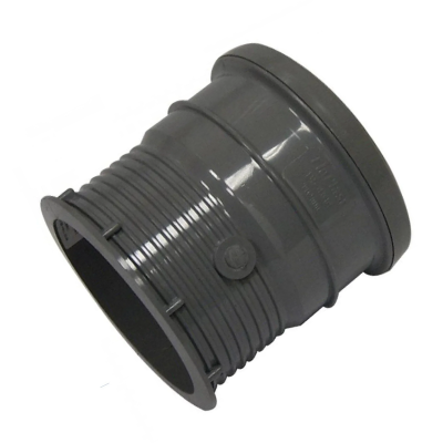 FloPlast Grey Ring Seal Soil Pipe Drain Connector - 110mm Left