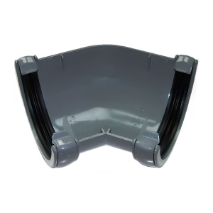 FloPlast Grey Round 135° Gutter Pipe - 112mm