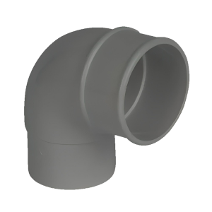 FloPlast Grey Round Gutter Pipe 92.5° Offset Bend - 68mm