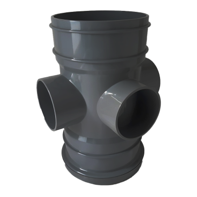 FloPlast Grey Soil Boss Pipe Ring Seal Socket to Solvent - 110mm