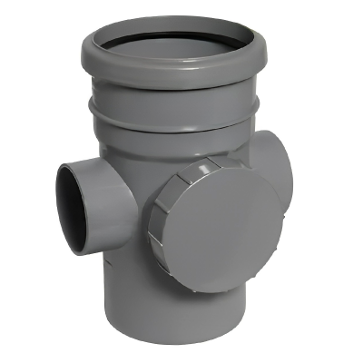 FloPlast Grey Soil Ring Seal Access Socket Spigot - 110mm