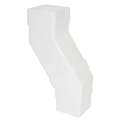 FloPlast RBS5 White Square Adjustable Offset Bend - 65mm