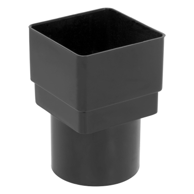 FloPlast RDS2 Black 65mm Square to 68mm Round Downpipe Adapters