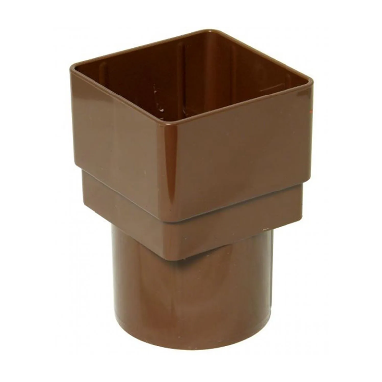 FloPlast RDS2 Brown 65mm Square to 68mm Round Downpipe Adapters