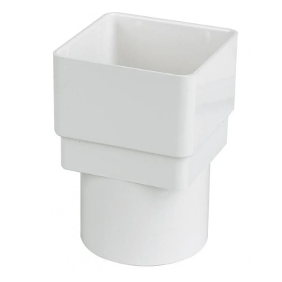 FloPlast RDS2 White 65mm Square to 68mm Round Downpipe Adapters