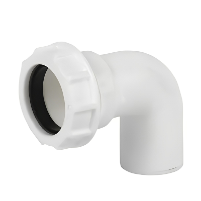 FloPlast White Compression Waste 90° Bend - 40mm Left