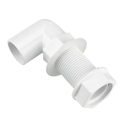 FloPlast White Overflow Bent Tank Connector - 21.5mm