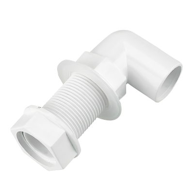 FloPlast White Overflow Bent Tank Connector - 21.5mm Left