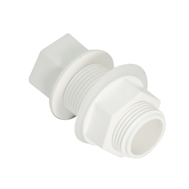 FloPlast White Overflow Straight Tank Connector - 21.5mm