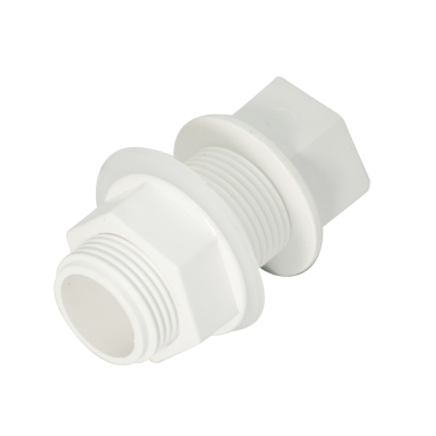 FloPlast White Overflow Straight Tank Connector - 21.5mm left