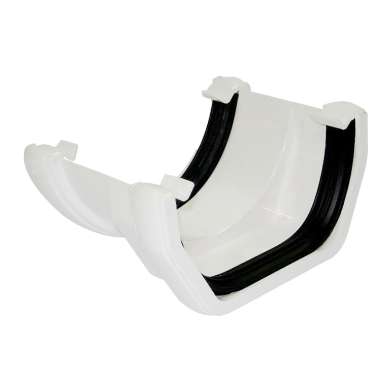 FloPlast White PVC Square To PVC Half Round Gutter Adaptor - 114mm