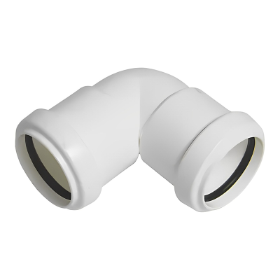 FloPlast White Push Fit Waste Pipe Knuckle - 32mm