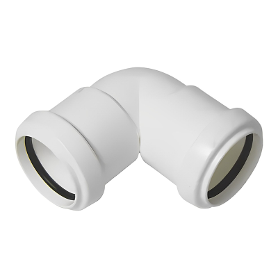 FloPlast White Pushfit Waste Pipe Knuckle - 40mm Left