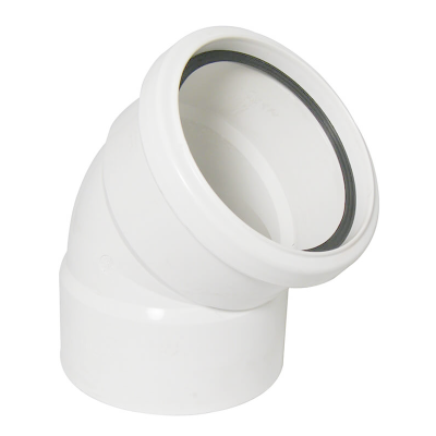 FloPlast White Ring Seal Soil Offset Top Bend - 110mm