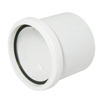 FloPlast White Ring Seal Soil Single Socket - 110mm Left