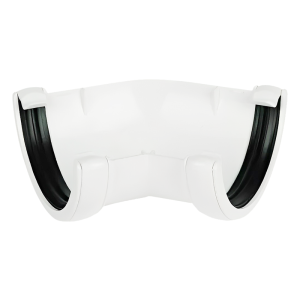 FloPlast White Round 135° Gutter Pipe - 112mm