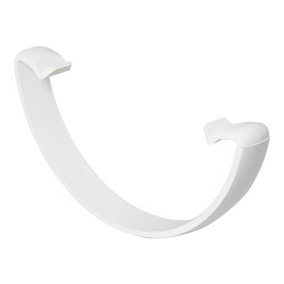 FloPlast White Round Gutter Clip - 112mm Left