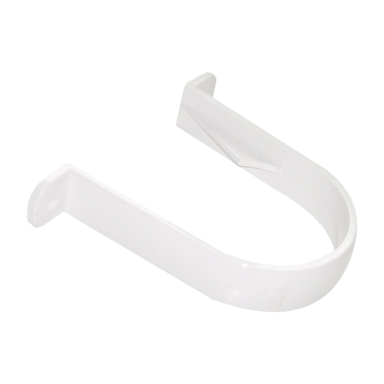 FloPlast White Round Gutter Pipe Clip - 68mm