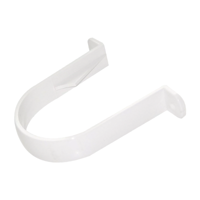 FloPlast White Round Gutter Pipe Clip - 68mm Left