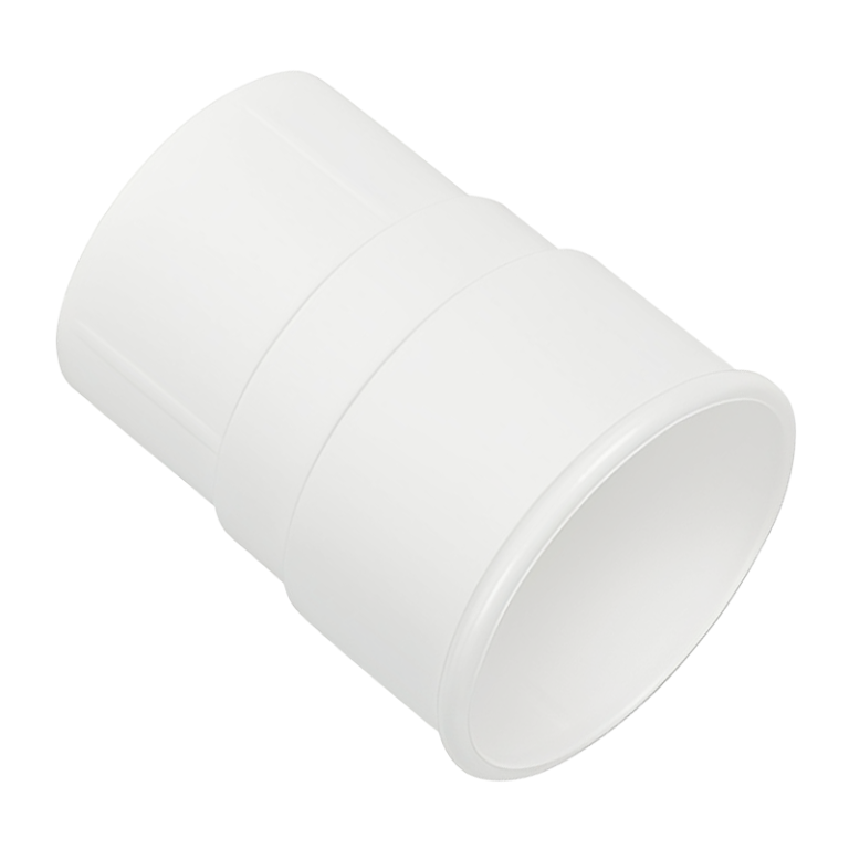 FloPlast White Round Gutter Pipe Socket - 68mm