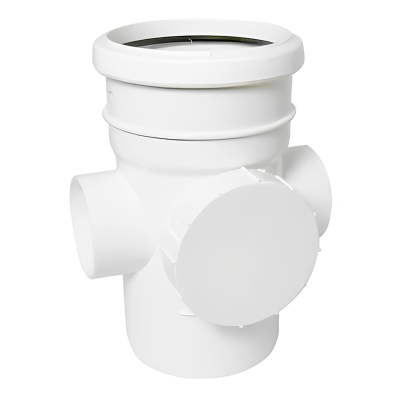 FloPlast White Soil Ring Seal Access Socket Spigot - 110mm