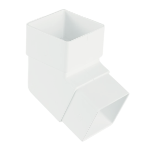 FloPlast White Square Downpipe 112.5° Offset Bend - 65mm