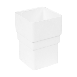 FloPlast White Square Downpipe Socket - 65mm