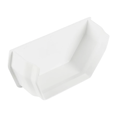 FloPlast White Square Gutter Internal Stop End - 114mm