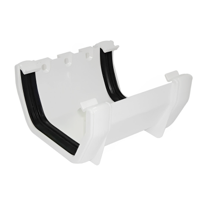 FloPlast White Square Union Gutter Bracket - 114mm Left